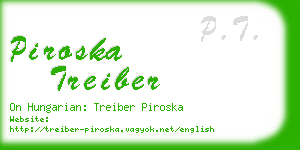 piroska treiber business card